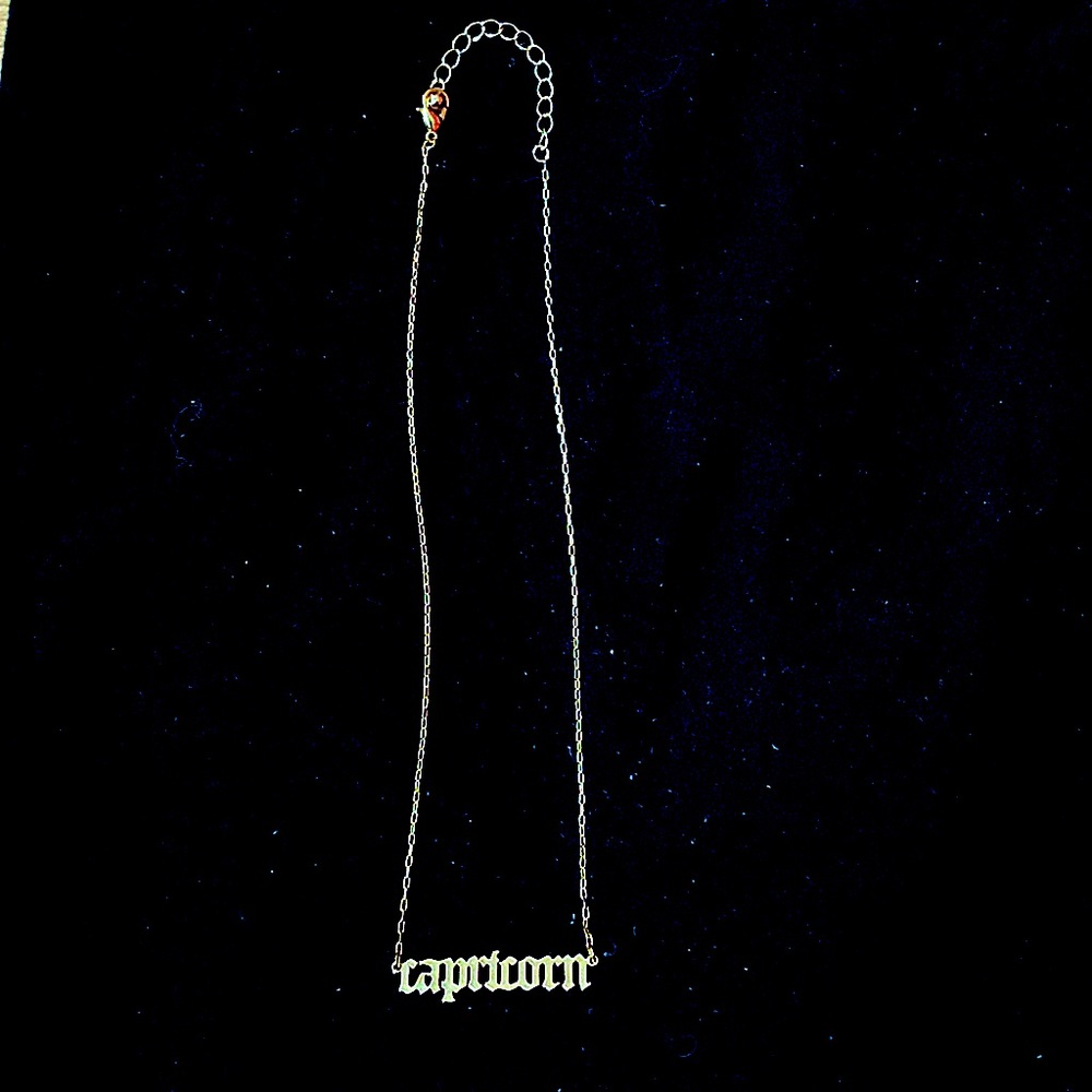 Gold plated Capricorn necklace forever 21